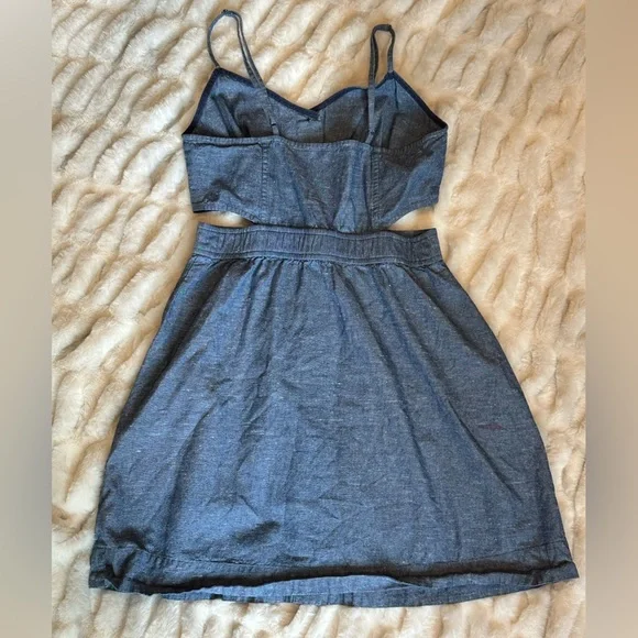 Madewell Chambray Cutout Cami Mini Dress - Picture 7 of 8
